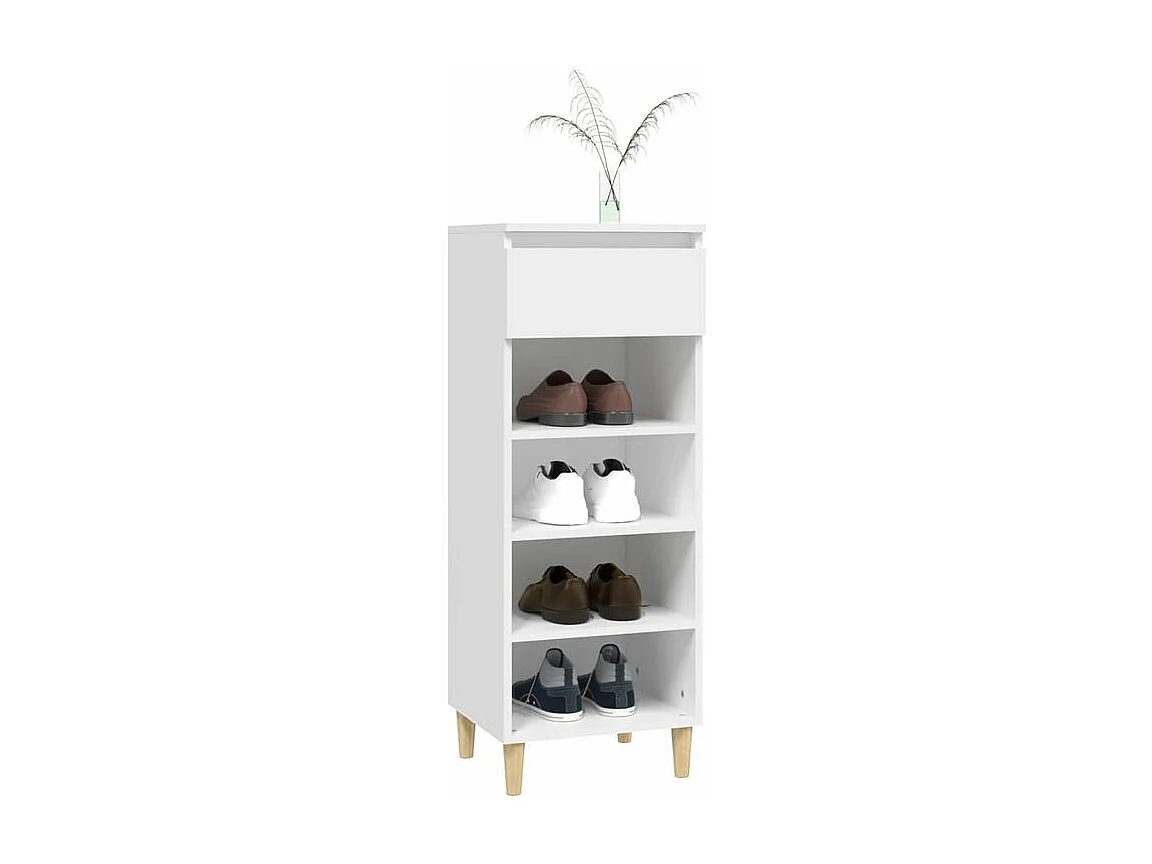 Armoire à chaussures Blanc 40x36x105 Bois d'ingénierie