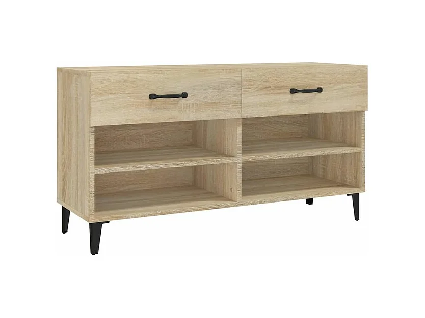 Armoire à chaussures Chêne sonoma 102x35x55 Bois d'ingénierie