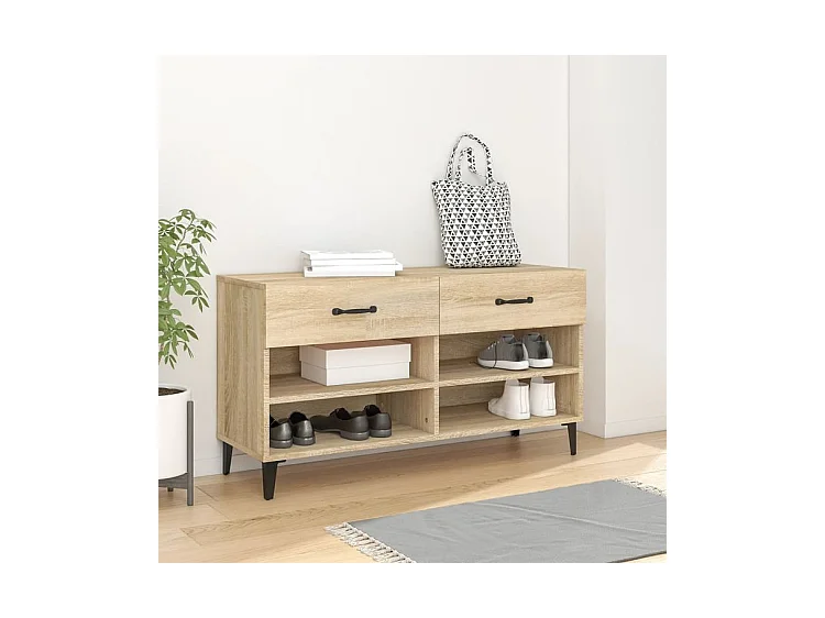 Armoire à chaussures Chêne sonoma 102x35x55 Bois d'ingénierie