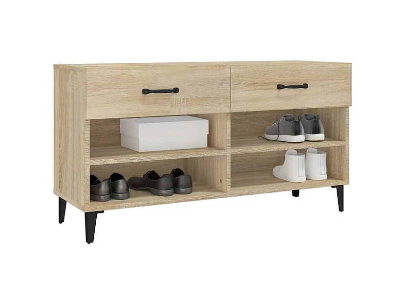 Armoire à chaussures Chêne sonoma 102x35x55 Bois d'ingénierie