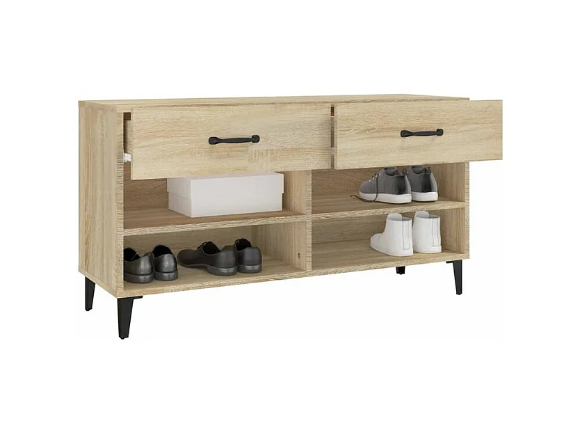 Armoire à chaussures Chêne sonoma 102x35x55 Bois d'ingénierie