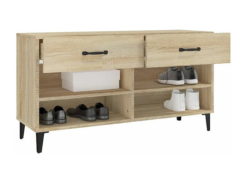 Armoire à chaussures Chêne sonoma 102x35x55 Bois d'ingénierie