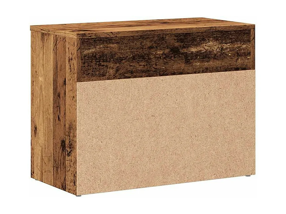 Banc à chaussures en bois Borka L 60 x H 45cm - Compact et Pratique-Couleur Marron noisette