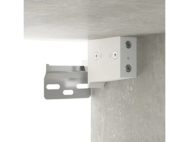 Armoire à chaussures murale Gris béton 70x35x38