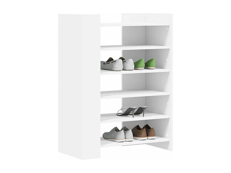 Etagères à chaussures en bois Lizza L75xH100xP38 – Élégance et praticité-Couleur Blanc