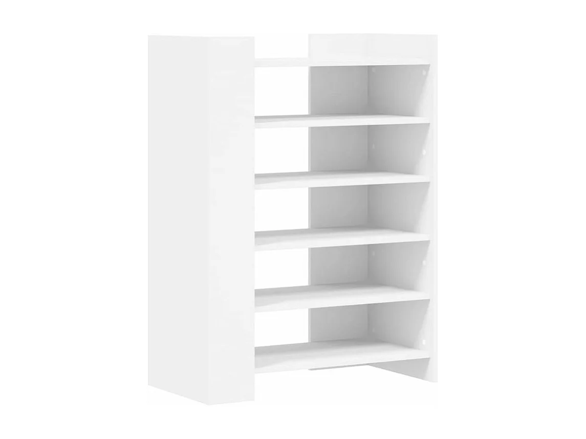 Etagères à chaussures en bois Lizza L75xH100xP38 – Élégance et praticité-Couleur Blanc