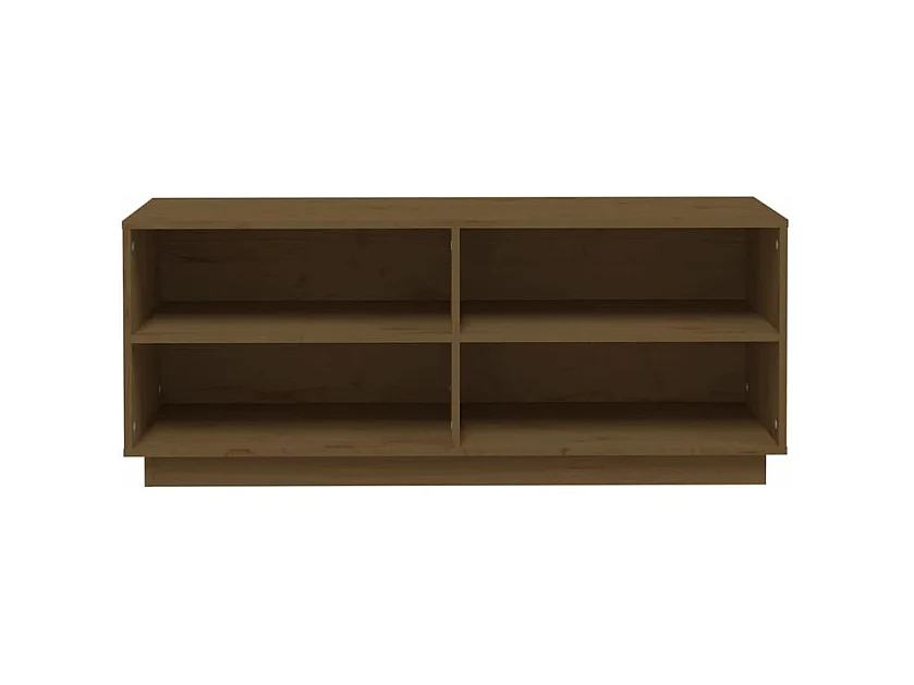 Armoire à chaussures Marron miel 110x34x45 Bois de pin massif