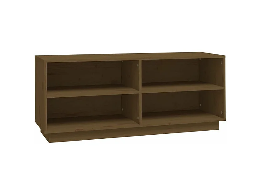 Armoire à chaussures Marron miel 110x34x45 Bois de pin massif