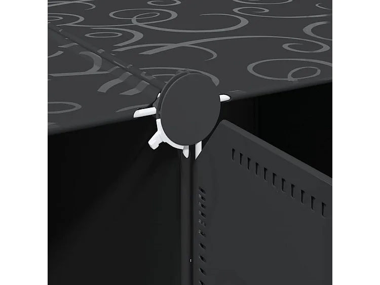 Cubes de rangement 16 pcs avec tiges de suspension PP