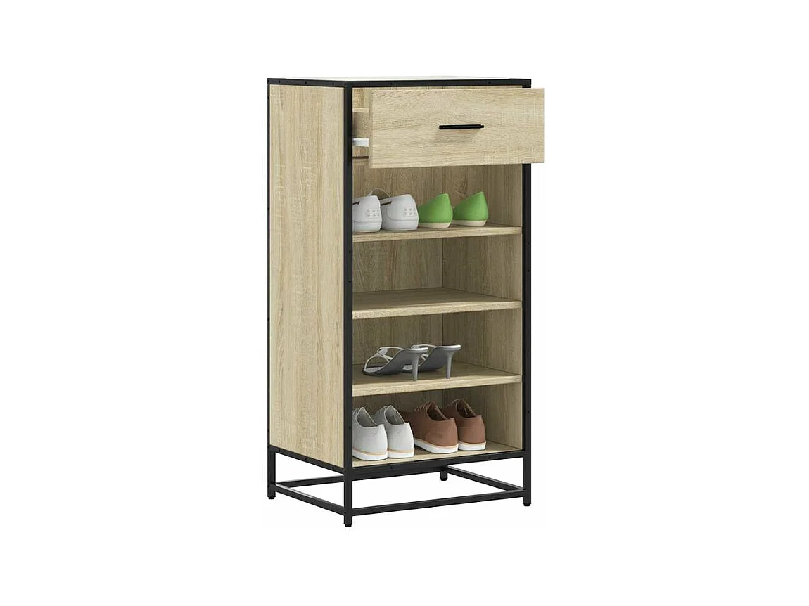 Étagère à chaussures chêne sonoma 48x38x97,5 bois ingénierie