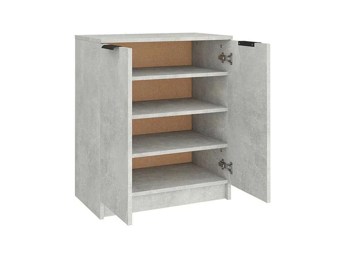 Armoire à chaussures Gris béton 59x35x70 Bois d'ingénierie