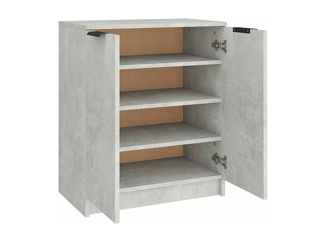 Armoire à chaussures Gris béton 59x35x70 Bois d'ingénierie