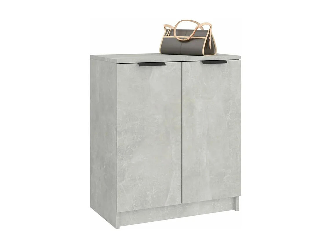 Armoire à chaussures Gris béton 59x35x70 Bois d'ingénierie