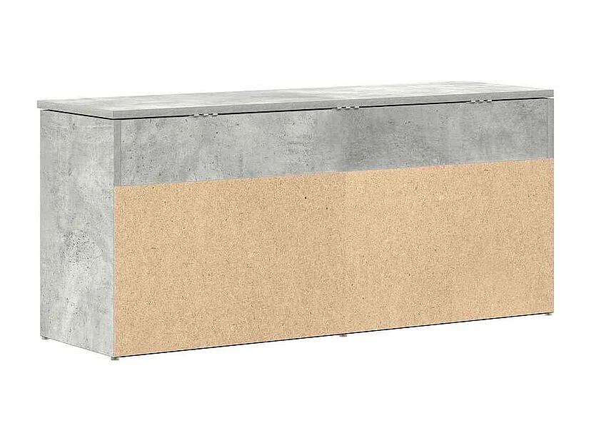 Banc à chaussures gris béton 102x30,5x45 bois d'ingénierie