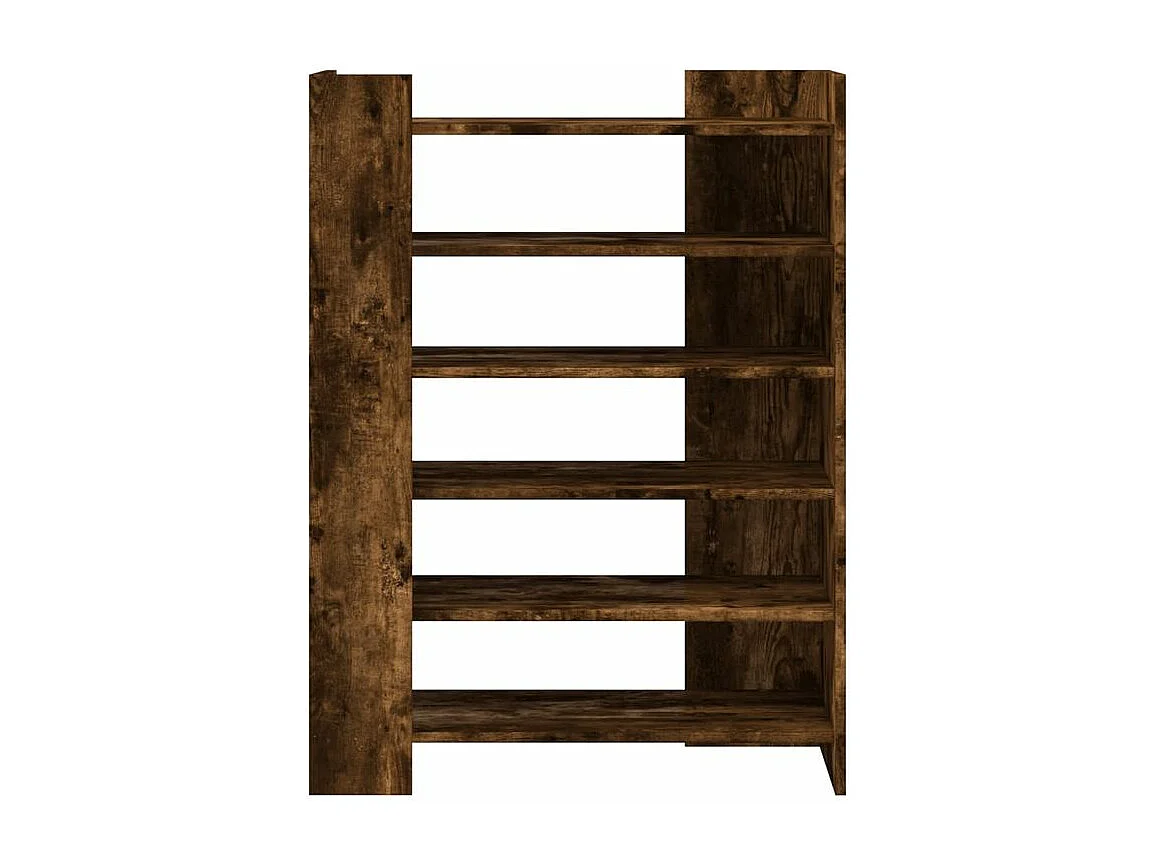Etagères à chaussures en bois Lizza L75xH100xP38 – Élégance et praticité-Couleur Marron fumé