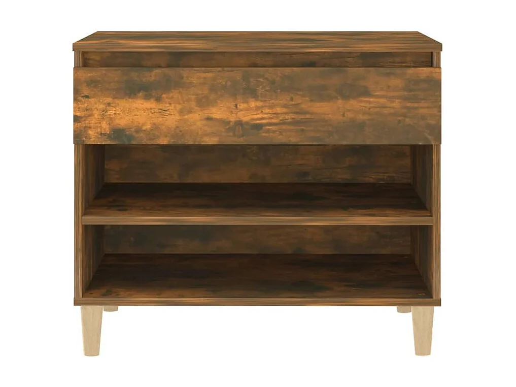 Armoire à chaussures Chêne fumé 70x36x60 Bois d'ingénierie