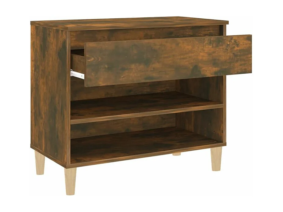 Armoire à chaussures Chêne fumé 70x36x60 Bois d'ingénierie