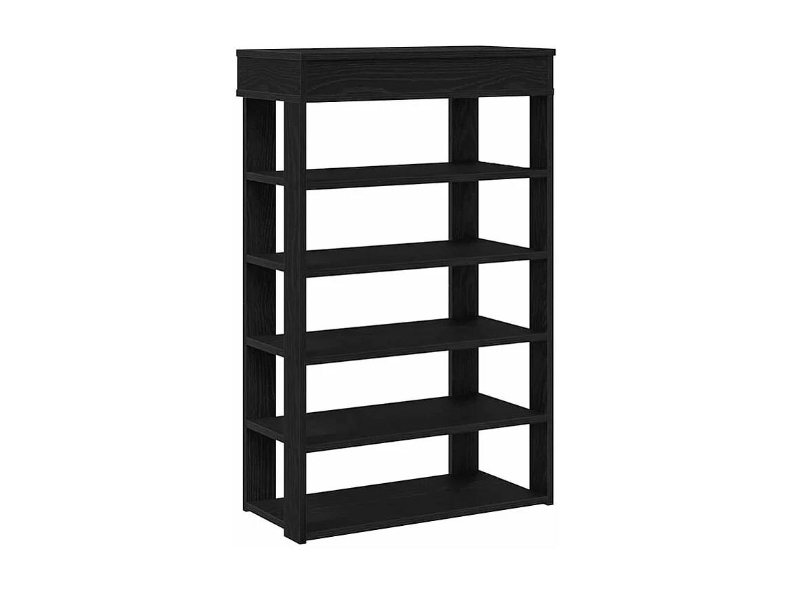 Étagère à chaussures noir 60x30x98 bois d'ingénierie