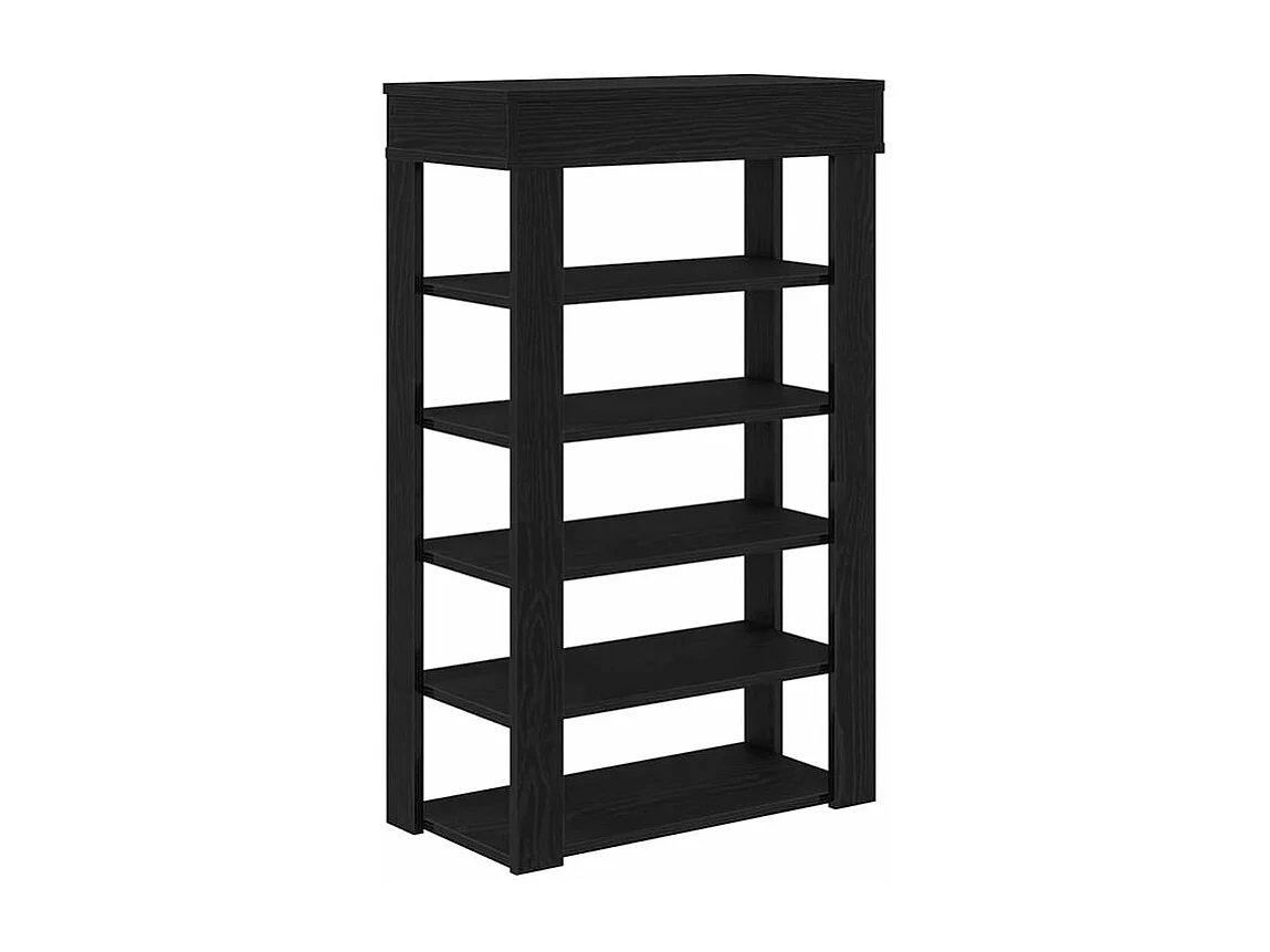 Étagère à chaussures noir 60x30x98 bois d'ingénierie