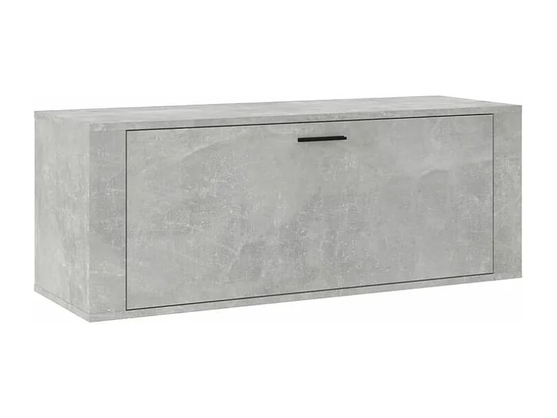 Armoire à chaussures murale en bois Luiza L100xH38xP35 – Élégance et fonctionnalité-Couleur Gris béton