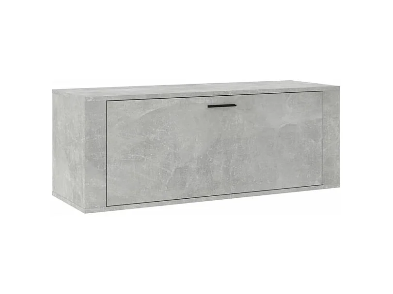 Armoire à chaussures murale en bois Luiza L100xH38xP35 – Élégance et fonctionnalité-Couleur Gris béton