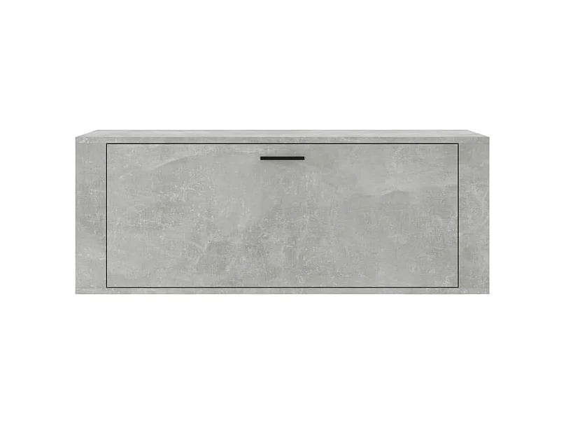 Armoire à chaussures murale en bois Luiza L100xH38xP35 – Élégance et fonctionnalité-Couleur Gris béton