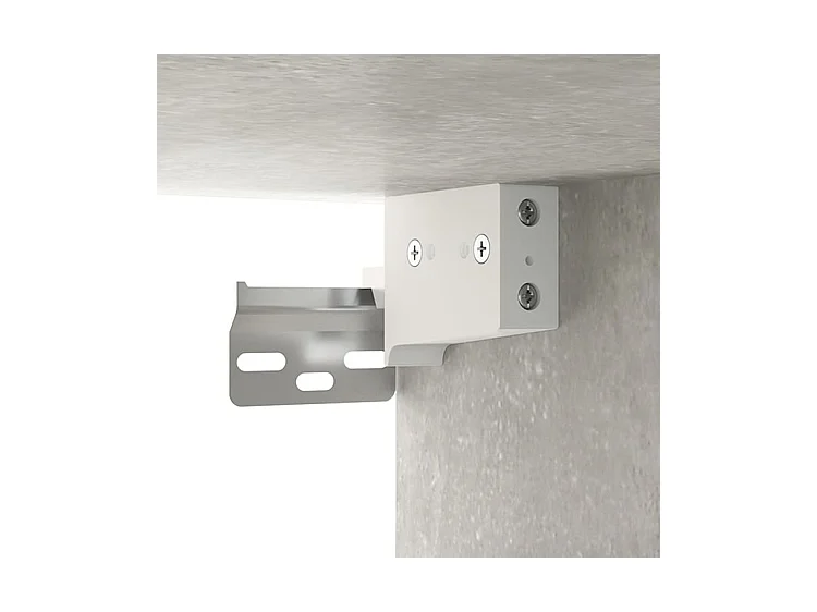 Armoire à chaussures murale en bois Luiza L100xH38xP35 – Élégance et fonctionnalité-Couleur Gris béton