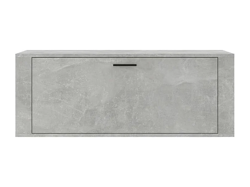 Armoire à chaussures murale en bois Luiza L100xH38xP35 – Élégance et fonctionnalité-Couleur Gris béton