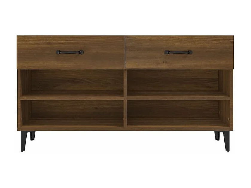 Meuble à chaussures Chêne marron 102x35x55 Bois d'ingénierie