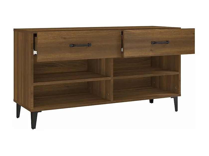 Meuble à chaussures Chêne marron 102x35x55 Bois d'ingénierie