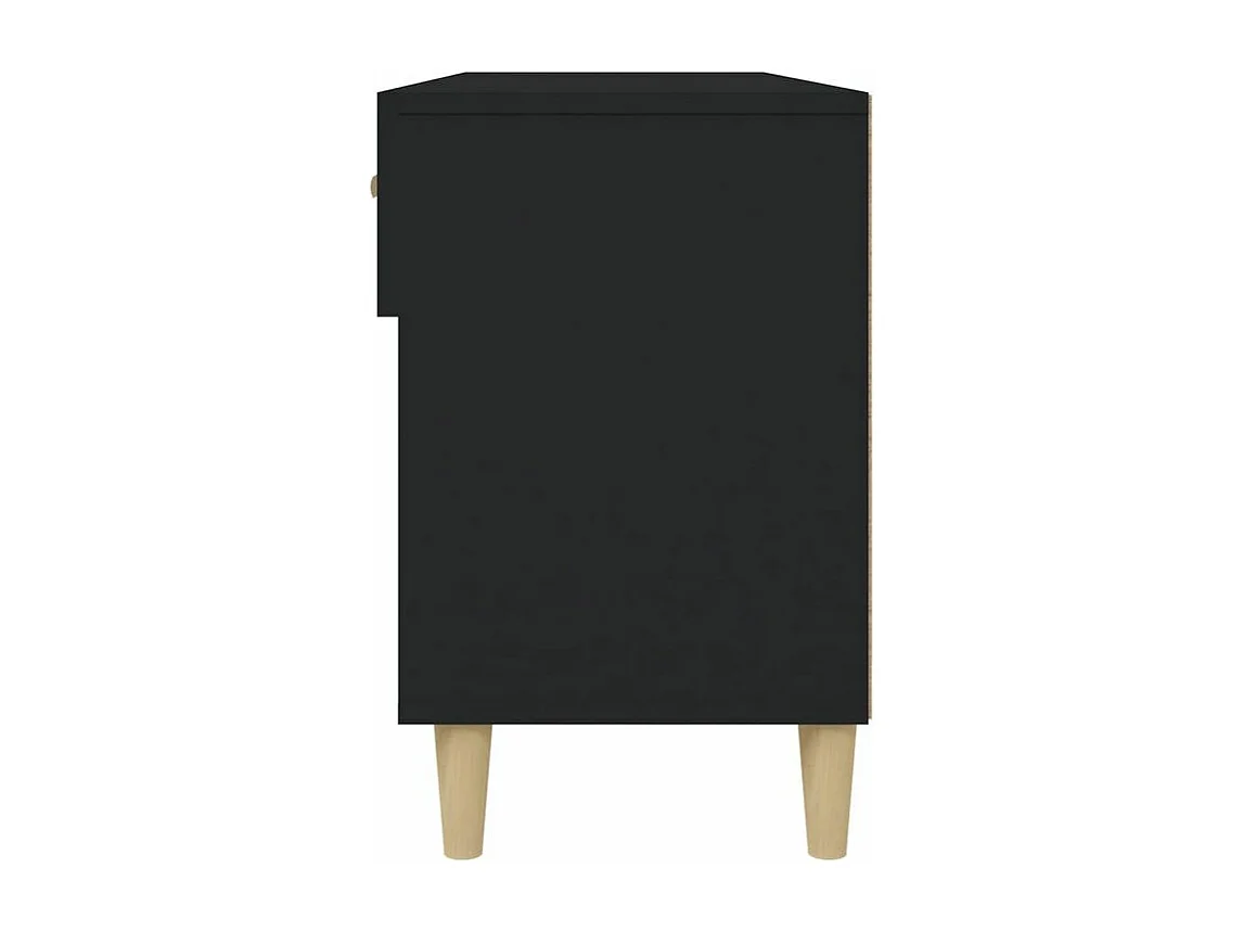 Armoire à chaussures Noir 102x35x55 Bois d'ingénierie