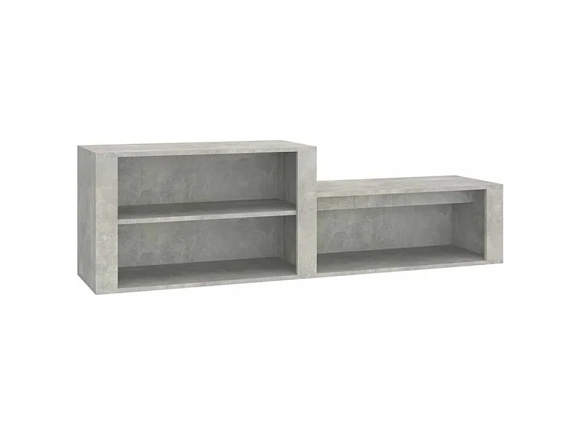 Armoire à chaussures Gris béton 150x35x45 Bois d'ingénierie