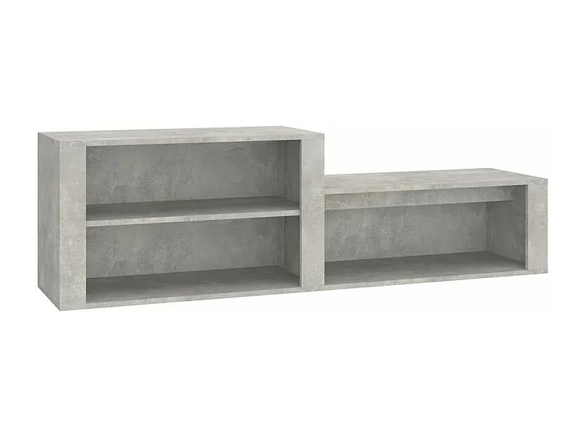 Armoire à chaussures Gris béton 150x35x45 Bois d'ingénierie