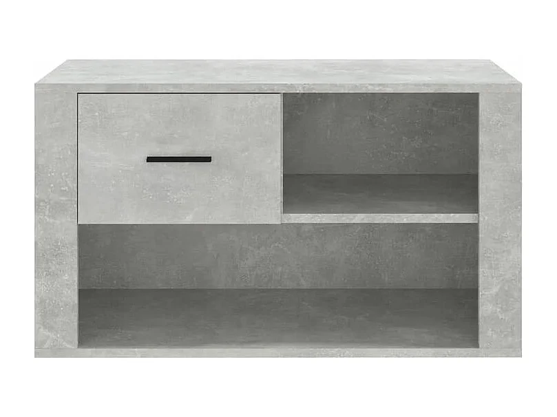 Armoire à chaussures Gris béton 80x35x45 Bois d'ingénierie