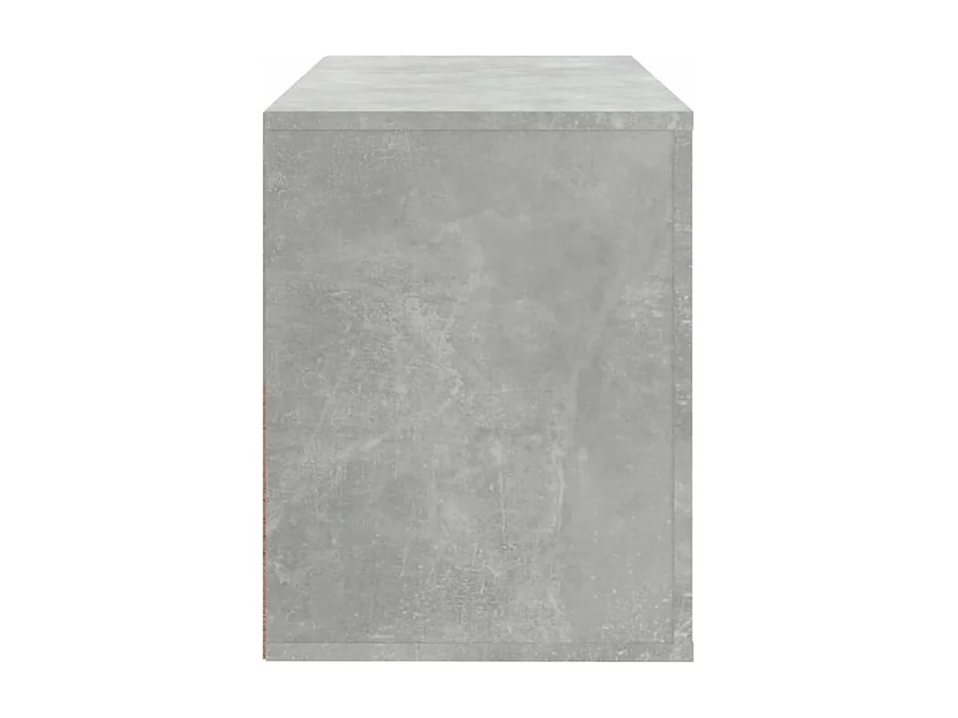 Armoire à chaussures Gris béton 80x35x45 Bois d'ingénierie