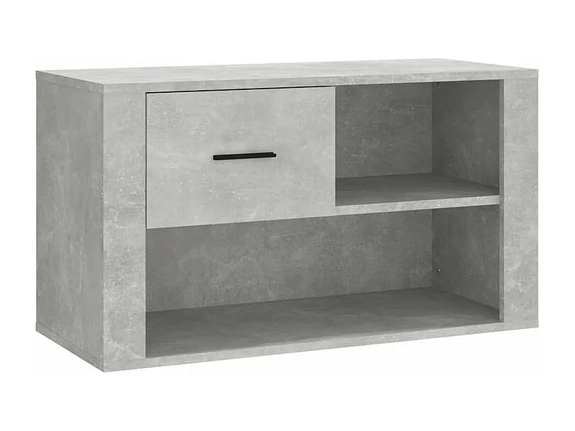 Armoire à chaussures Gris béton 80x35x45 Bois d'ingénierie