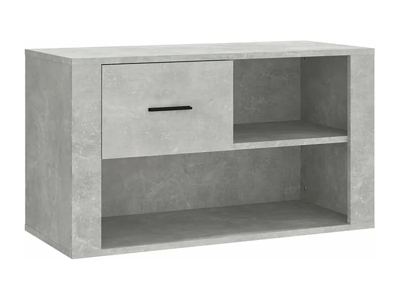 Armoire à chaussures Gris béton 80x35x45 Bois d'ingénierie
