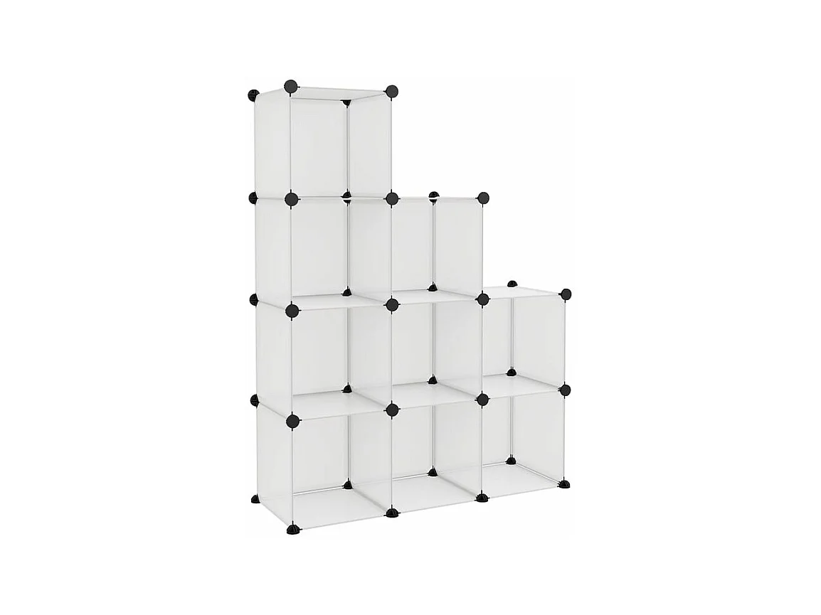 Cubes de rangement 9 pcs Transparent PP