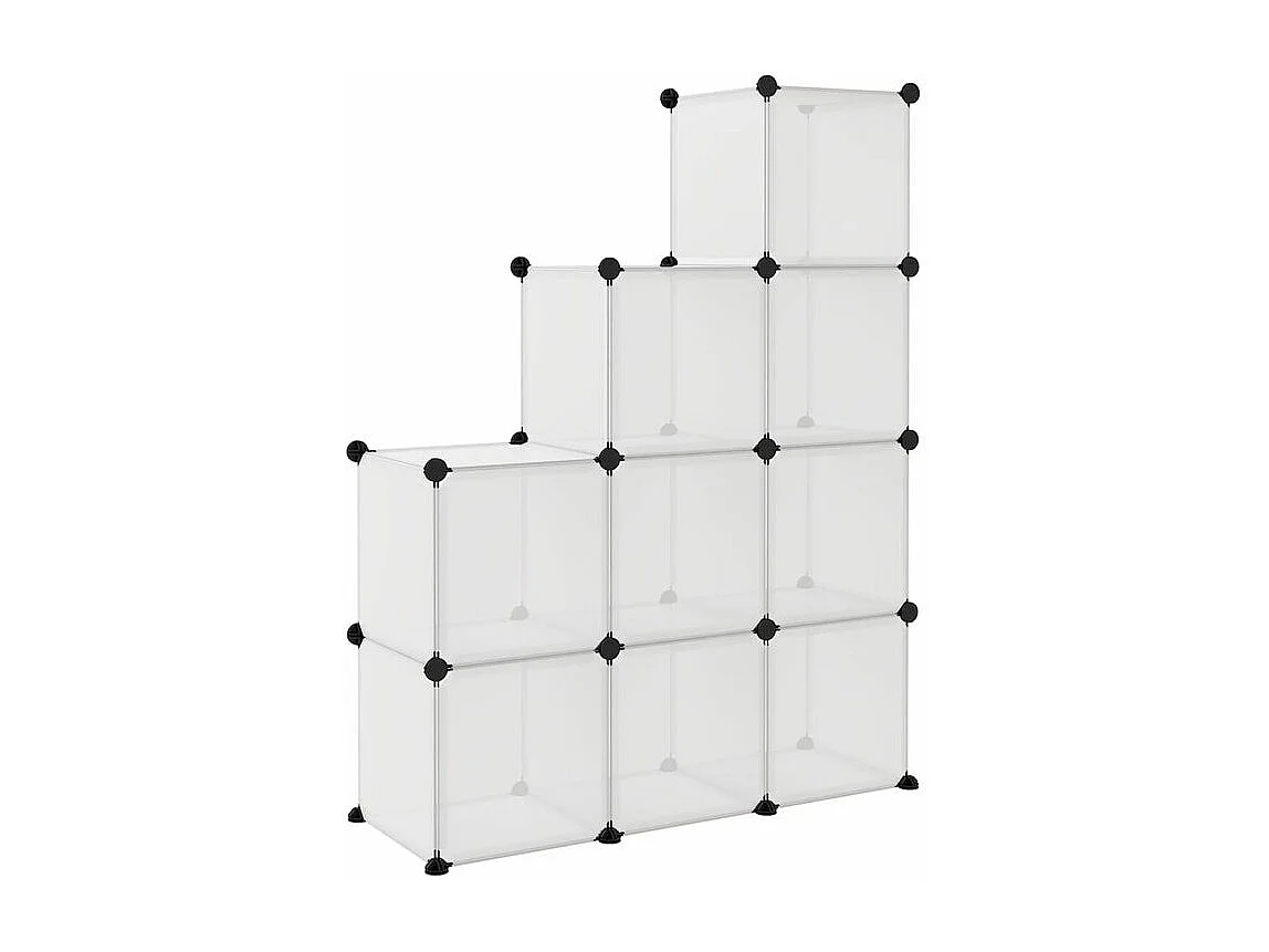 Cubes de rangement 9 pcs Transparent PP