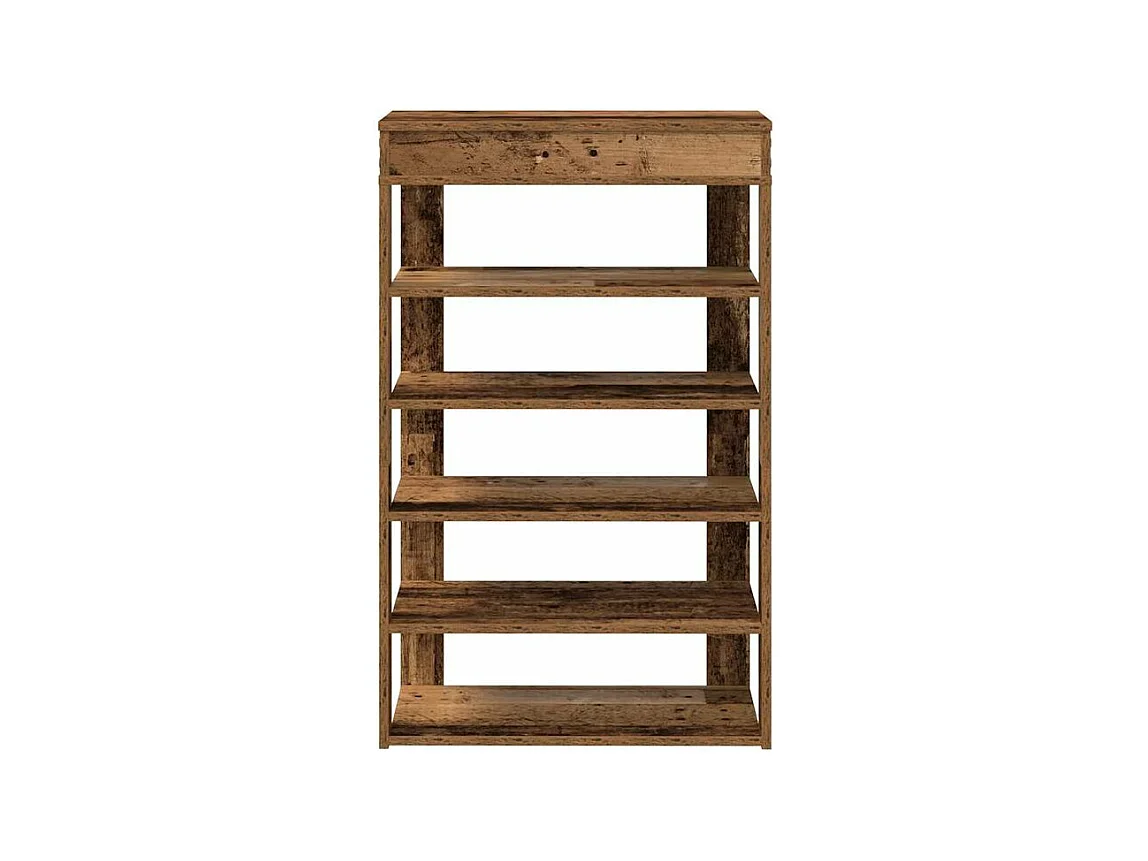 Étagère à chaussures vieux bois 60x30x98 bois d'ingénierie
