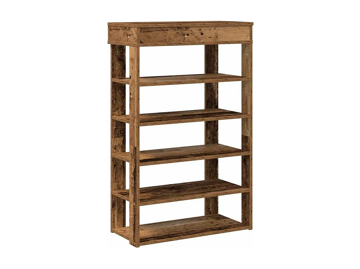 Étagère à chaussures vieux bois 60x30x98 bois d'ingénierie