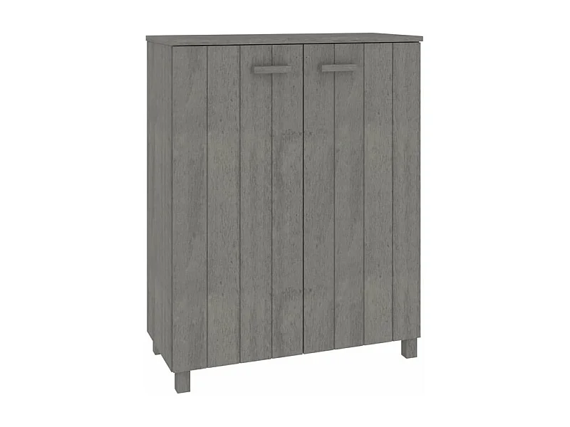 Armoire à chaussures HAMAR Gris clair 85x40x108 Pin massif