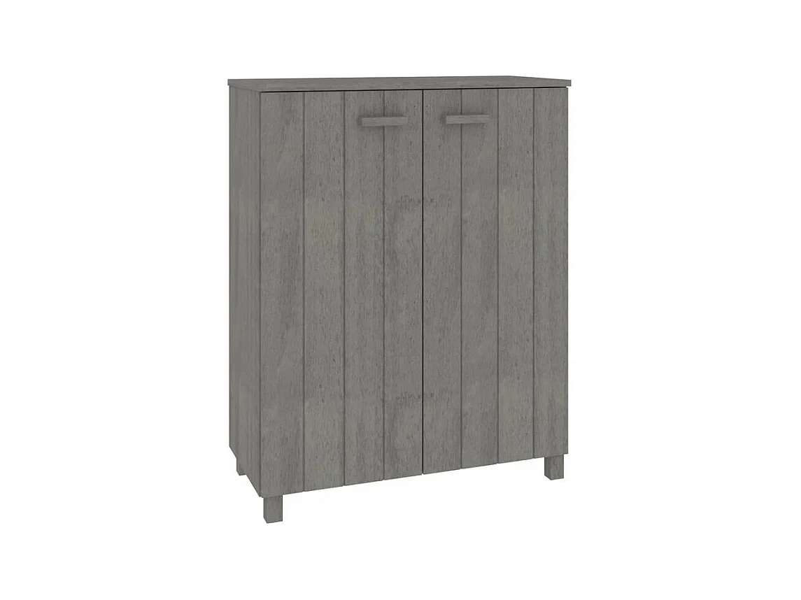 Armoire à chaussures HAMAR Gris clair 85x40x108 Pin massif