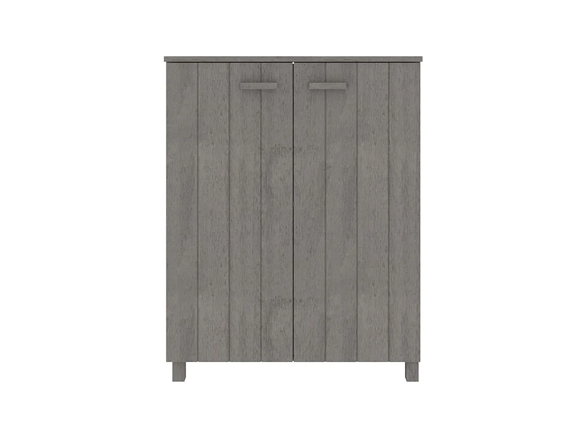 Armoire à chaussures HAMAR Gris clair 85x40x108 Pin massif