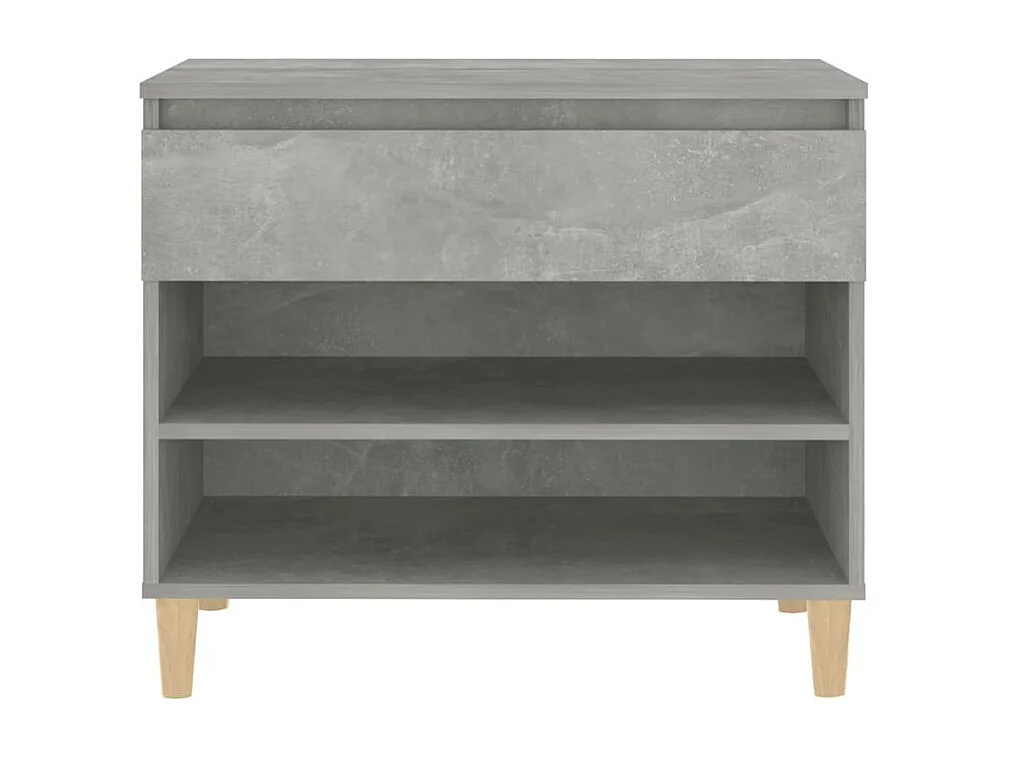 Armoire à chaussures Gris béton 70x36x60 Bois d'ingénierie