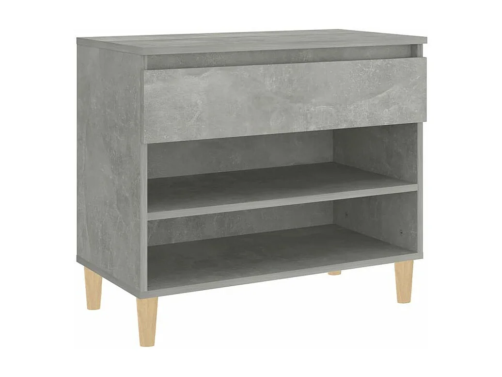 Armoire à chaussures Gris béton 70x36x60 Bois d'ingénierie