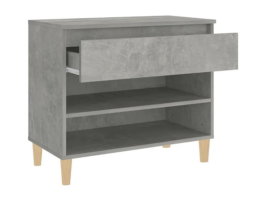 Armoire à chaussures Gris béton 70x36x60 Bois d'ingénierie