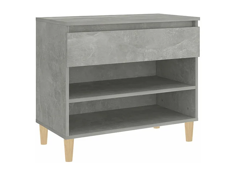Armoire à chaussures Gris béton 70x36x60 Bois d'ingénierie