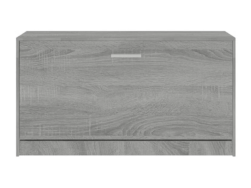 Meuble à chaussures 1 porte rabattable Venta - Version classique-Couleur Chêne gris