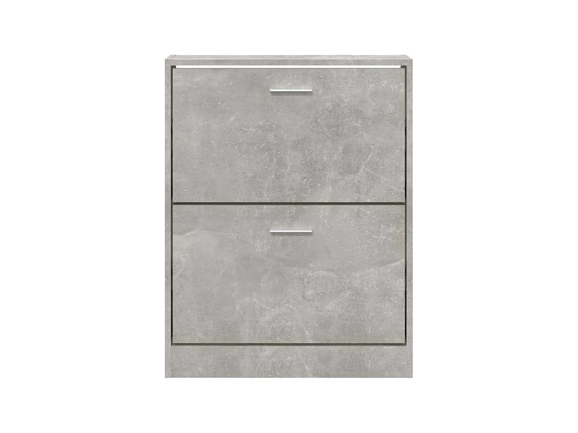 Armoire à chaussures en bois Puerto L59xH81xP17 – 2 portes rabattables-Couleur Gris béton